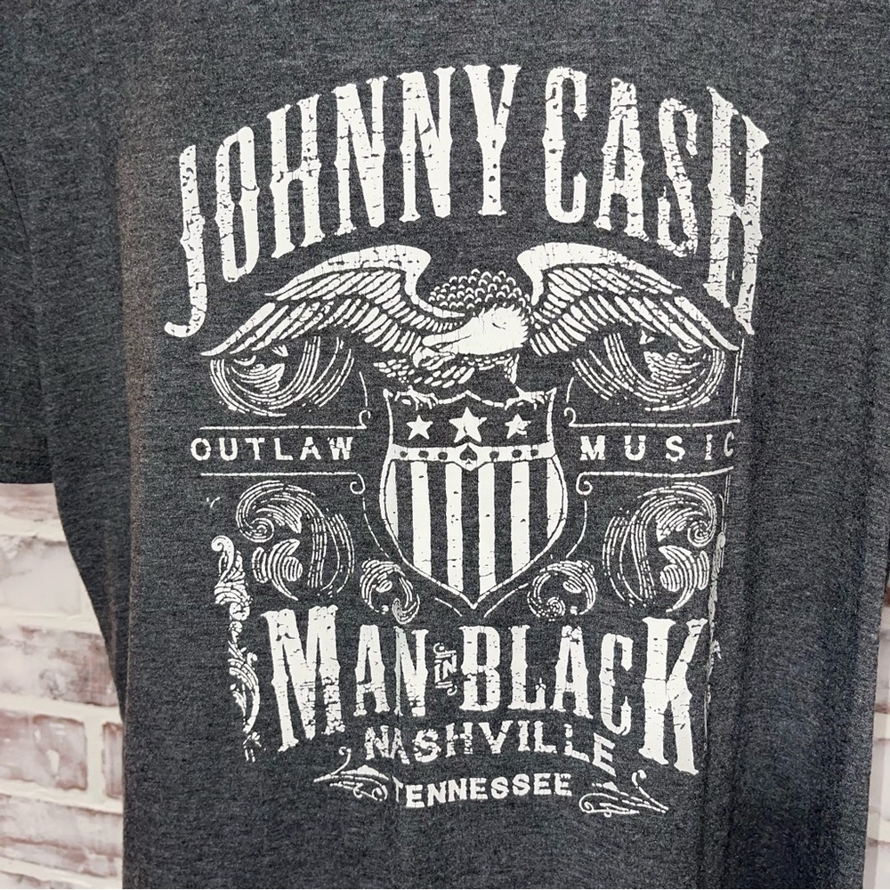 Johnny Cash Graphic Gray T-Shirt - Picture 2 of 5